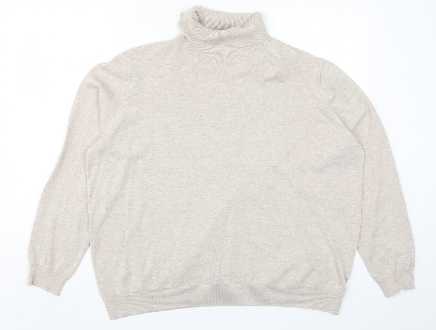 H&M Womens Beige  Knit Pullover Jumper Size 2XL