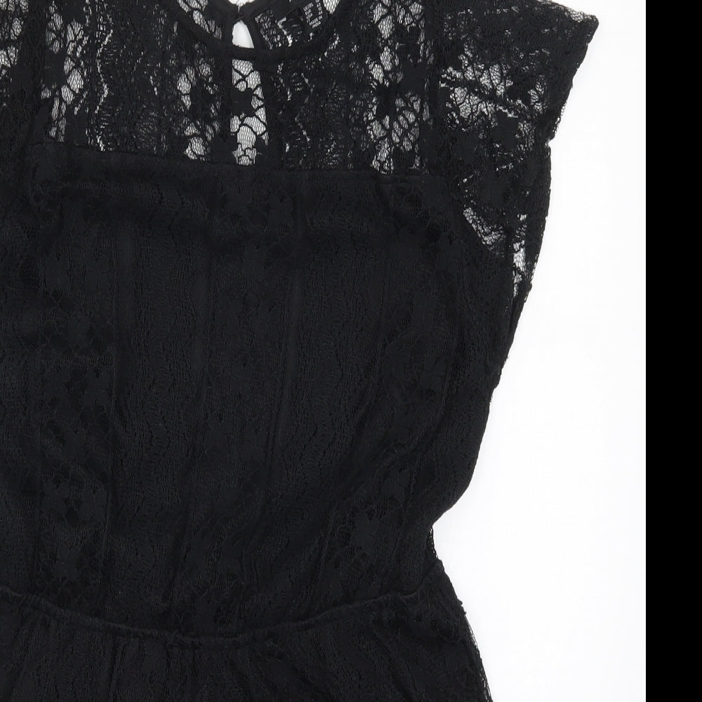 Atmosphere Womens Black  Lace Playsuit One-Piece Size 14