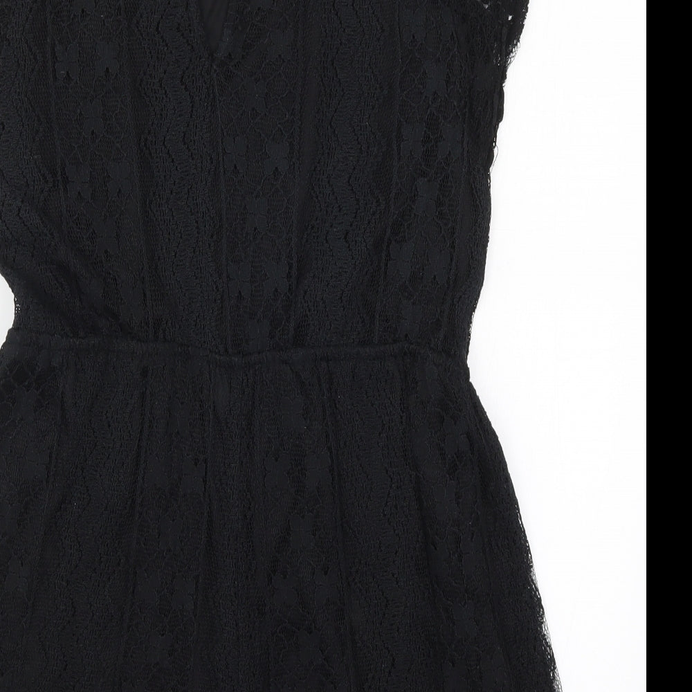 Atmosphere Womens Black  Lace Playsuit One-Piece Size 14