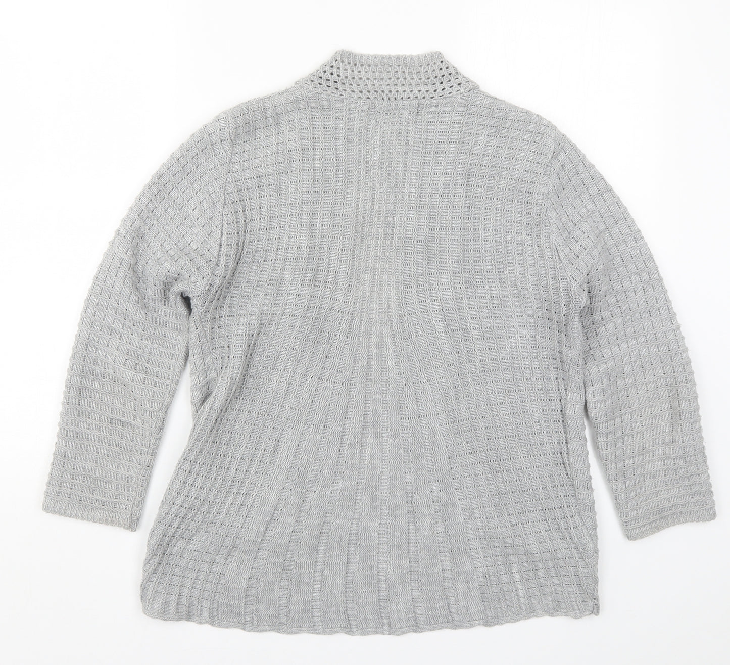 CHIC Womens Grey  Knit Cardigan Jumper Size M