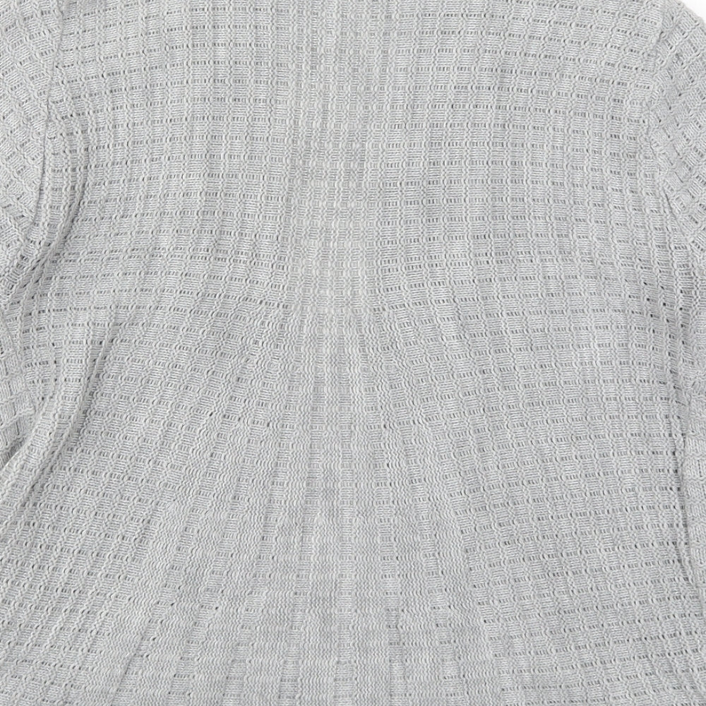 CHIC Womens Grey  Knit Cardigan Jumper Size M