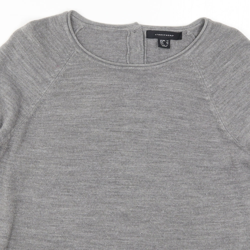Atmosphere Womens Grey  Knit Pullover Jumper Size 14