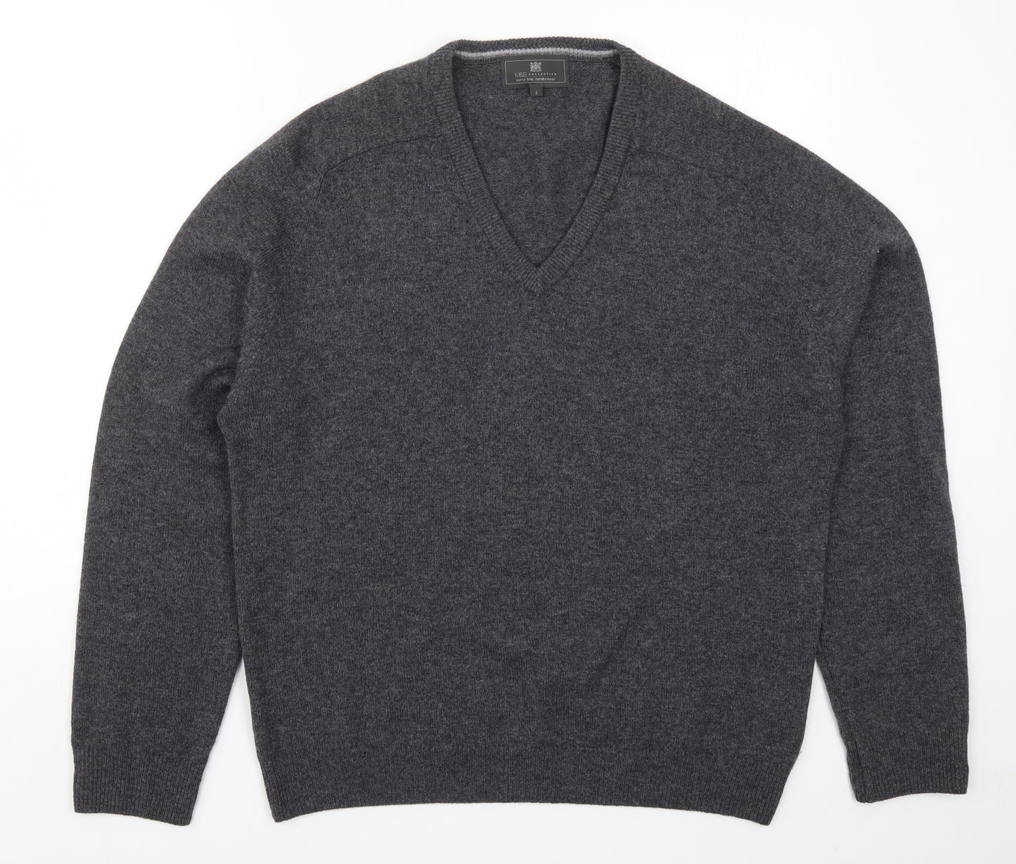 Marks and Spencer Mens Grey  Knit Pullover Jumper Size L
