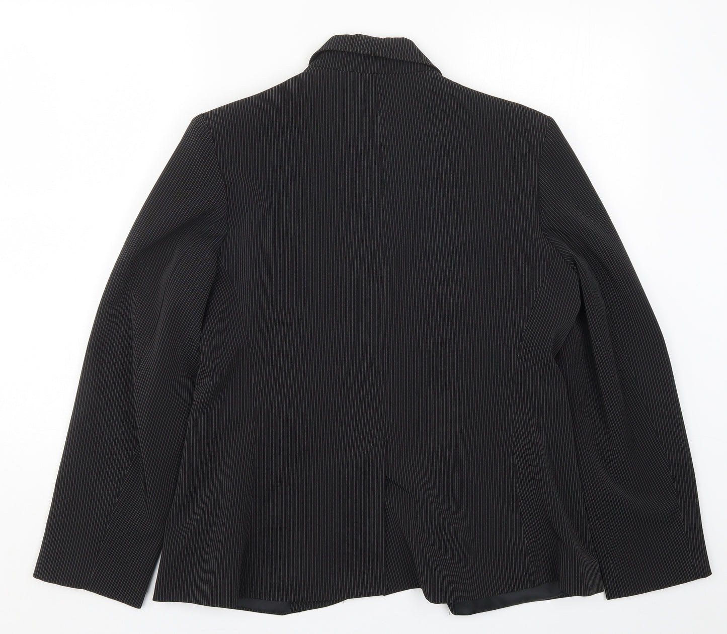 Atmosphere Womens Black Striped  Jacket Suit Jacket Size 14