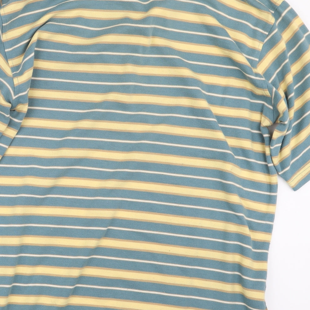Berkertex Mens Green Striped   Polo Size L