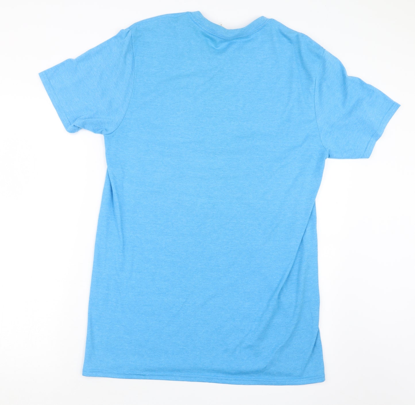 Gildan Mens Blue    T-Shirt Size L