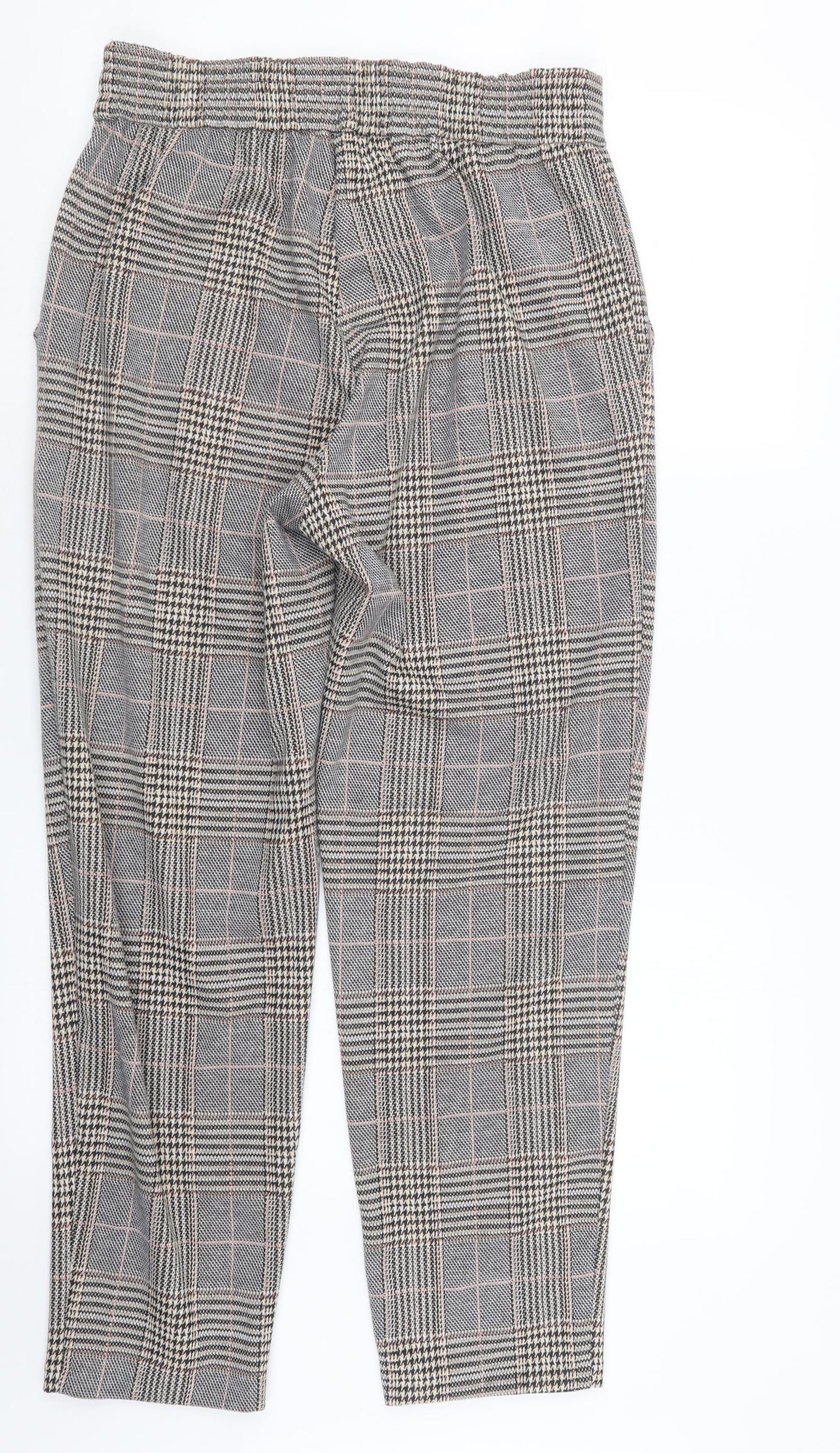 Primark Womens Grey Houndstooth  Trousers  Size 12 L26.5 in
