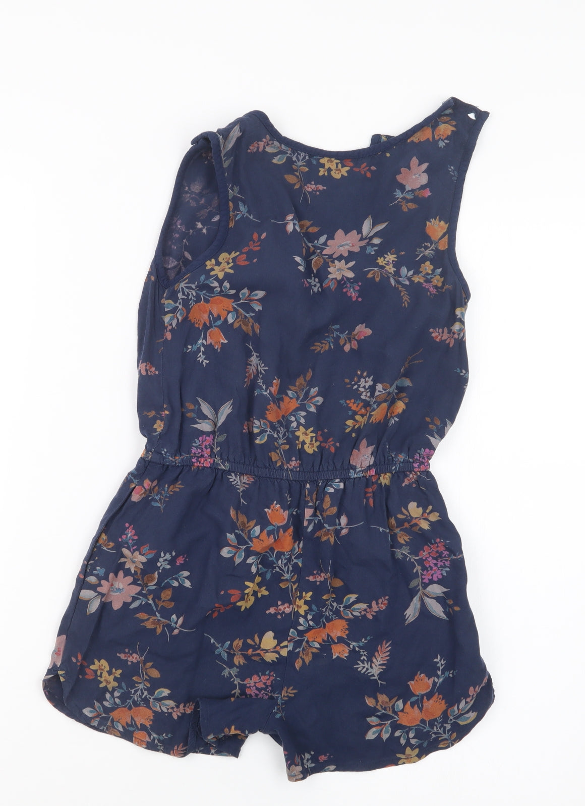 NEXT Girls Blue Floral  Playsuit One-Piece Size 8 Years