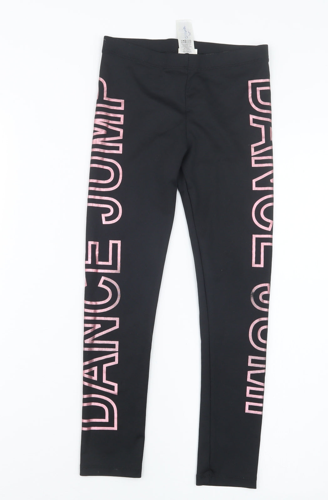 F&F Girls Black   Capri Trousers Size 8-9 Years