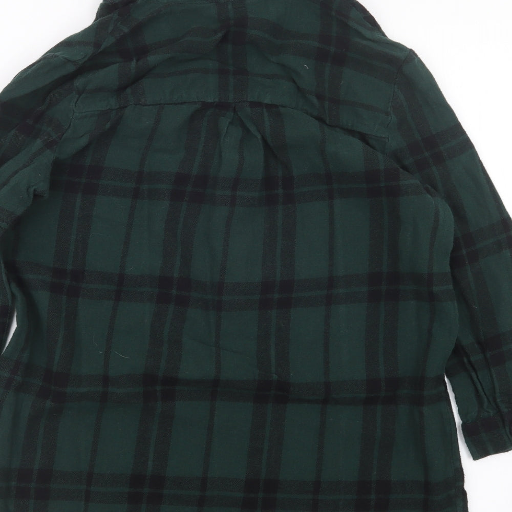 Nutmeg Womens Green Check  Basic T-Shirt Size 8