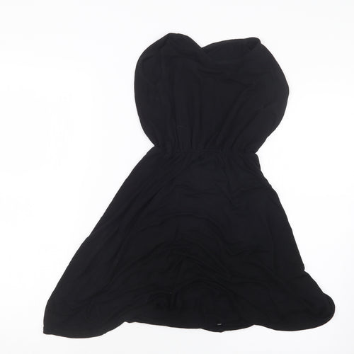 Preworn Girls Black   T-Shirt Dress  Size 11-12 Years