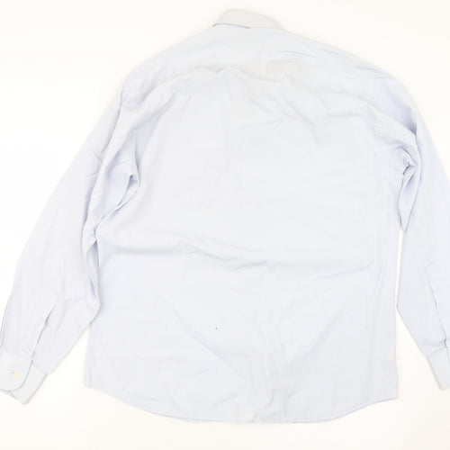 Marks and Spencer Mens Blue    Button-Up Size 15.5