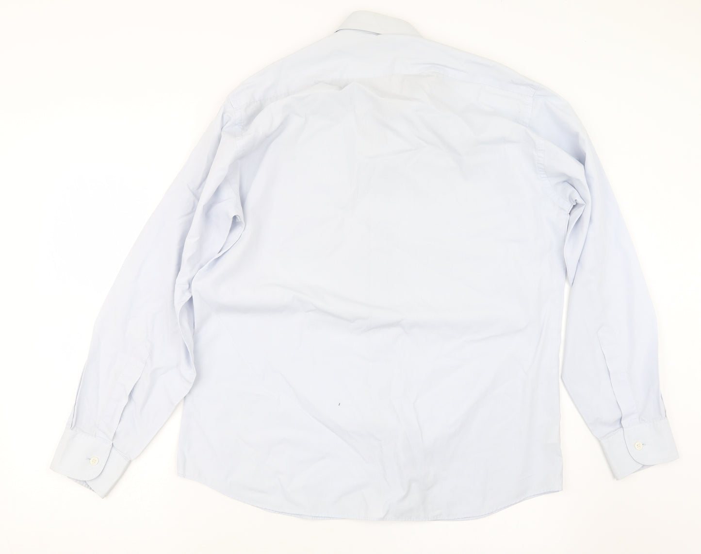 Marks and Spencer Mens Blue    Button-Up Size 15.5