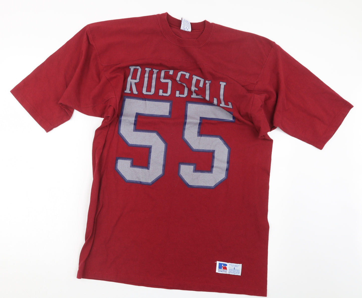 Russell Athletic Mens Red    T-Shirt Size L