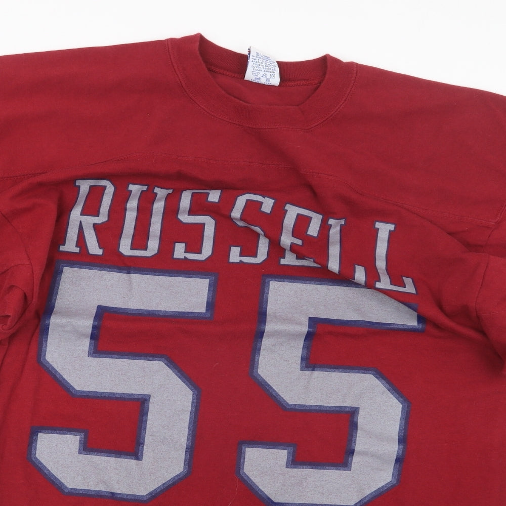 Russell Athletic Mens Red    T-Shirt Size L