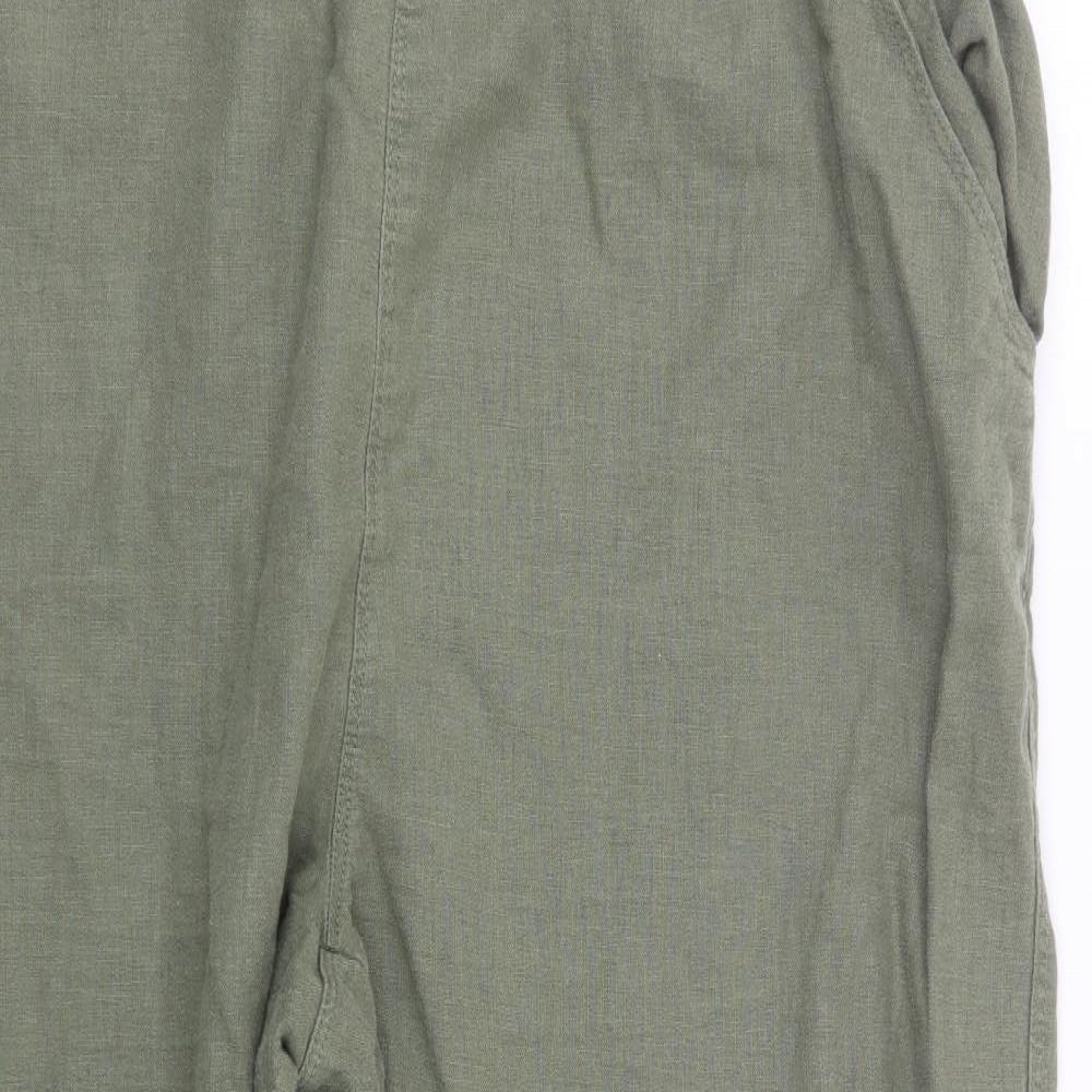 Peacocks Womens Green   Trousers  Size 18 L23 in