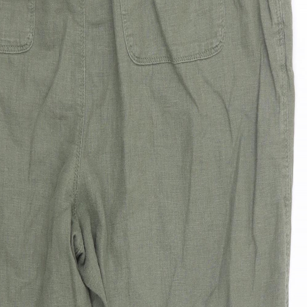 Peacocks Womens Green   Trousers  Size 18 L23 in