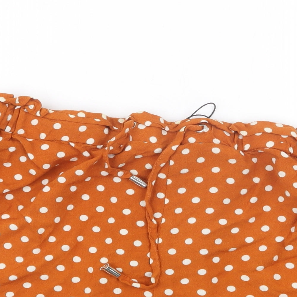 Primark Womens Brown Polka Dot  Hot Pants Shorts Size 12