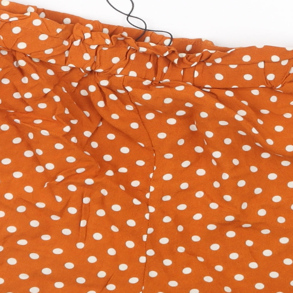Primark Womens Brown Polka Dot  Hot Pants Shorts Size 12