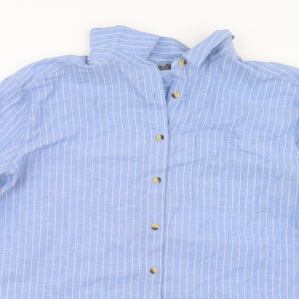 Primark Womens Blue Striped  Basic Button-Up Size 20