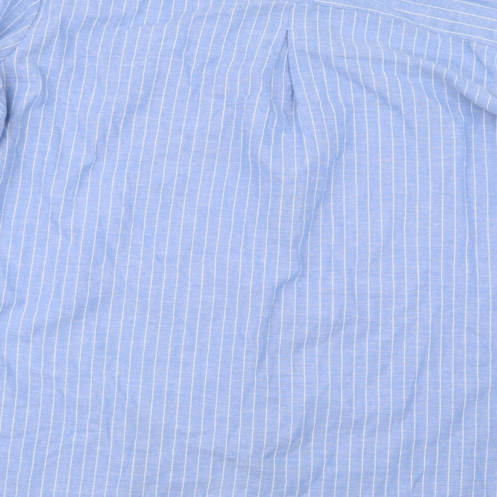 Primark Womens Blue Striped  Basic Button-Up Size 20