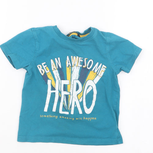 George Boys Blue   Basic T-Shirt Size 2-3 Years