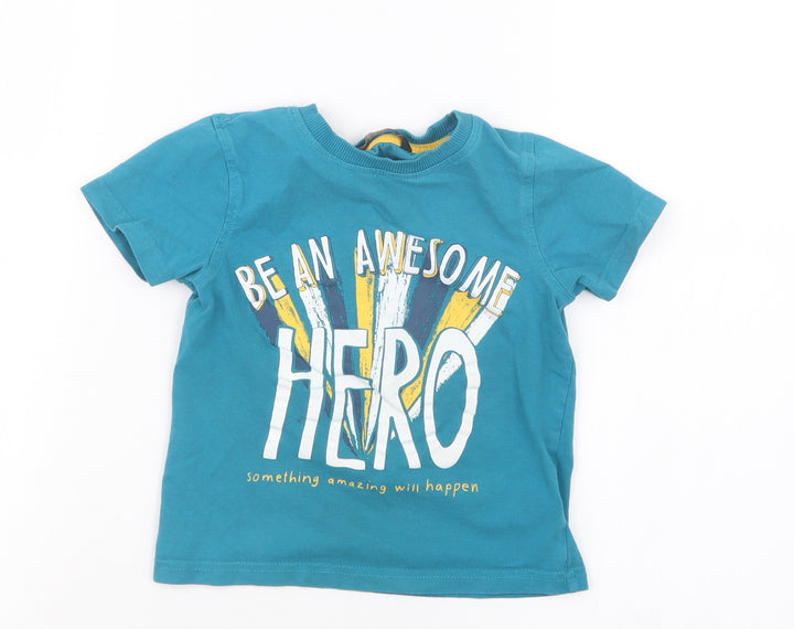 George Boys Blue   Basic T-Shirt Size 2-3 Years