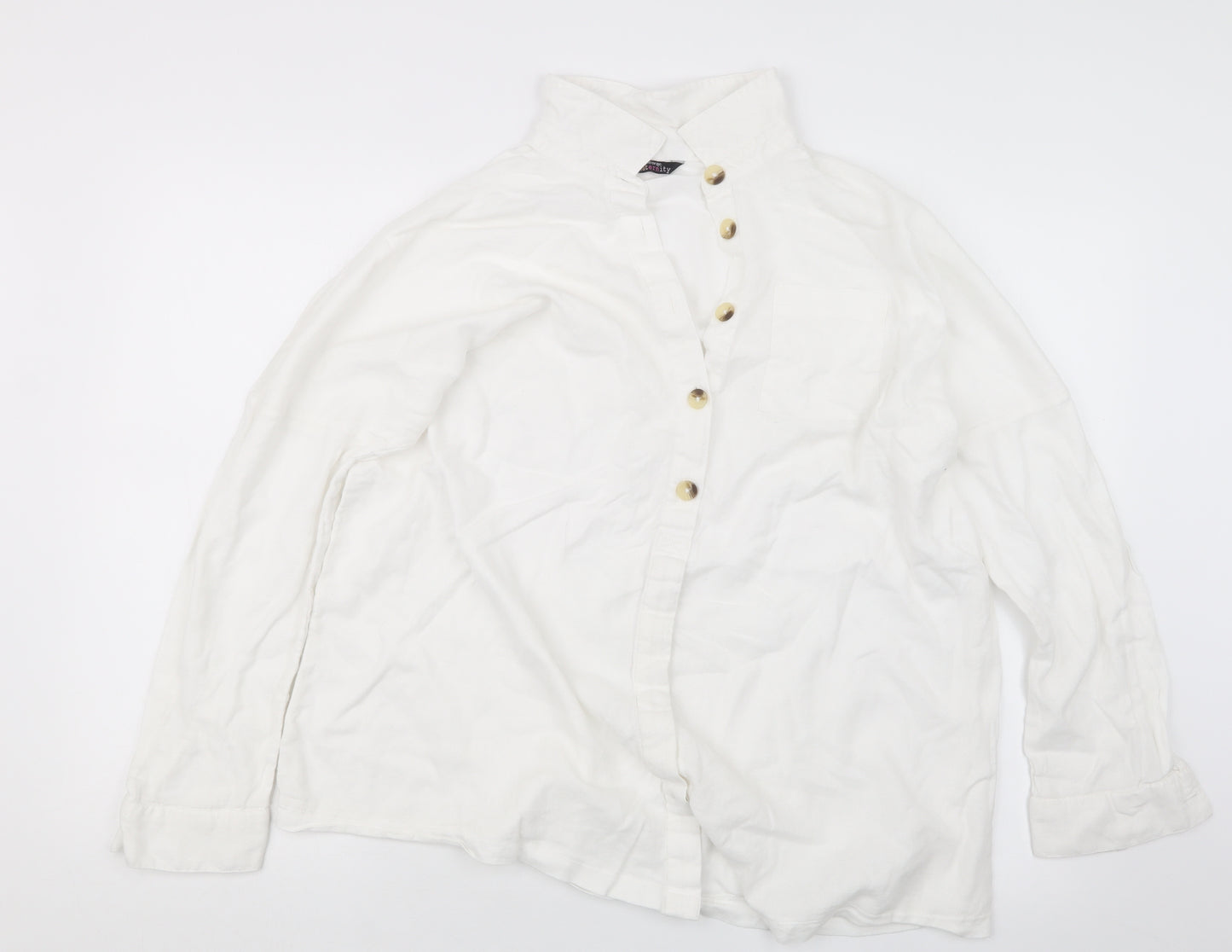 George Womens White   Basic Button-Up Size 16