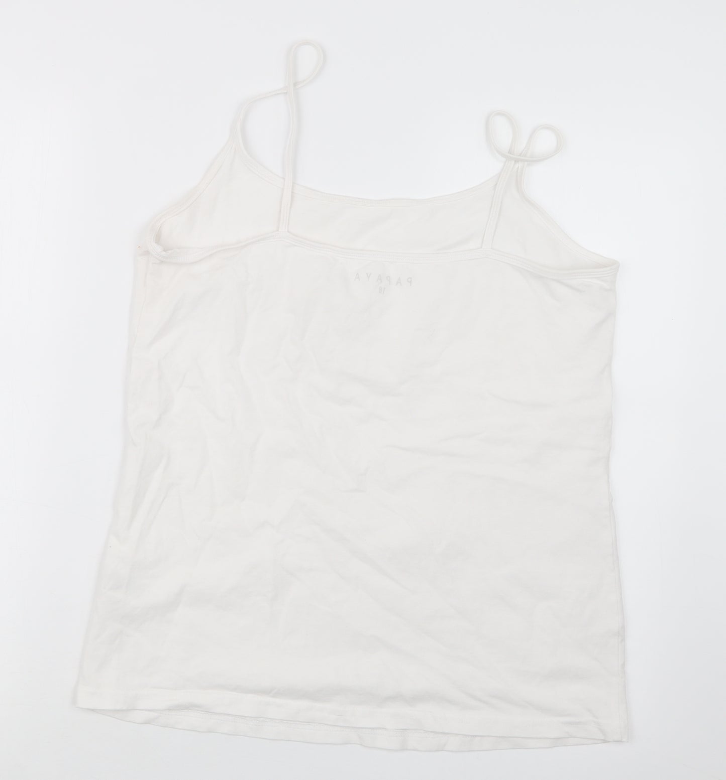 Papaya Womens White   Basic Tank Size 18