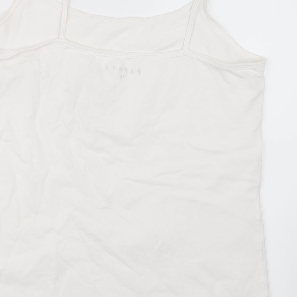 Papaya Womens White   Basic Tank Size 18