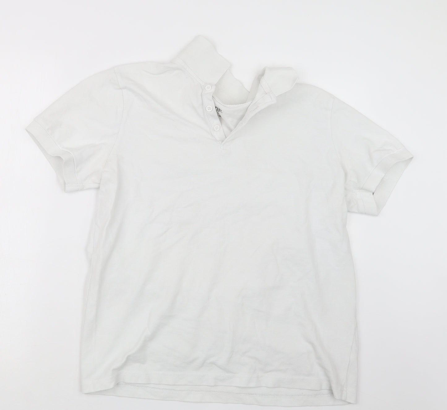 George Mens White    Polo Size L