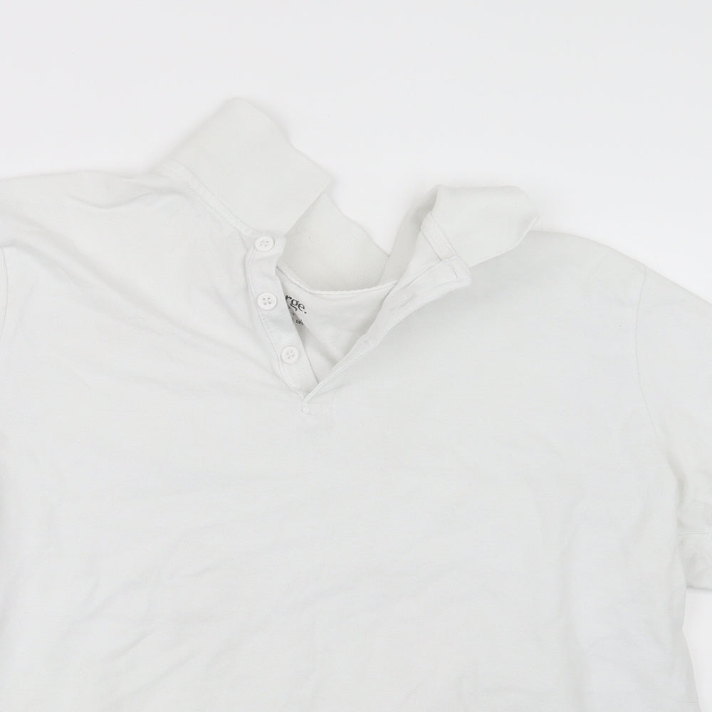 George Mens White    Polo Size L