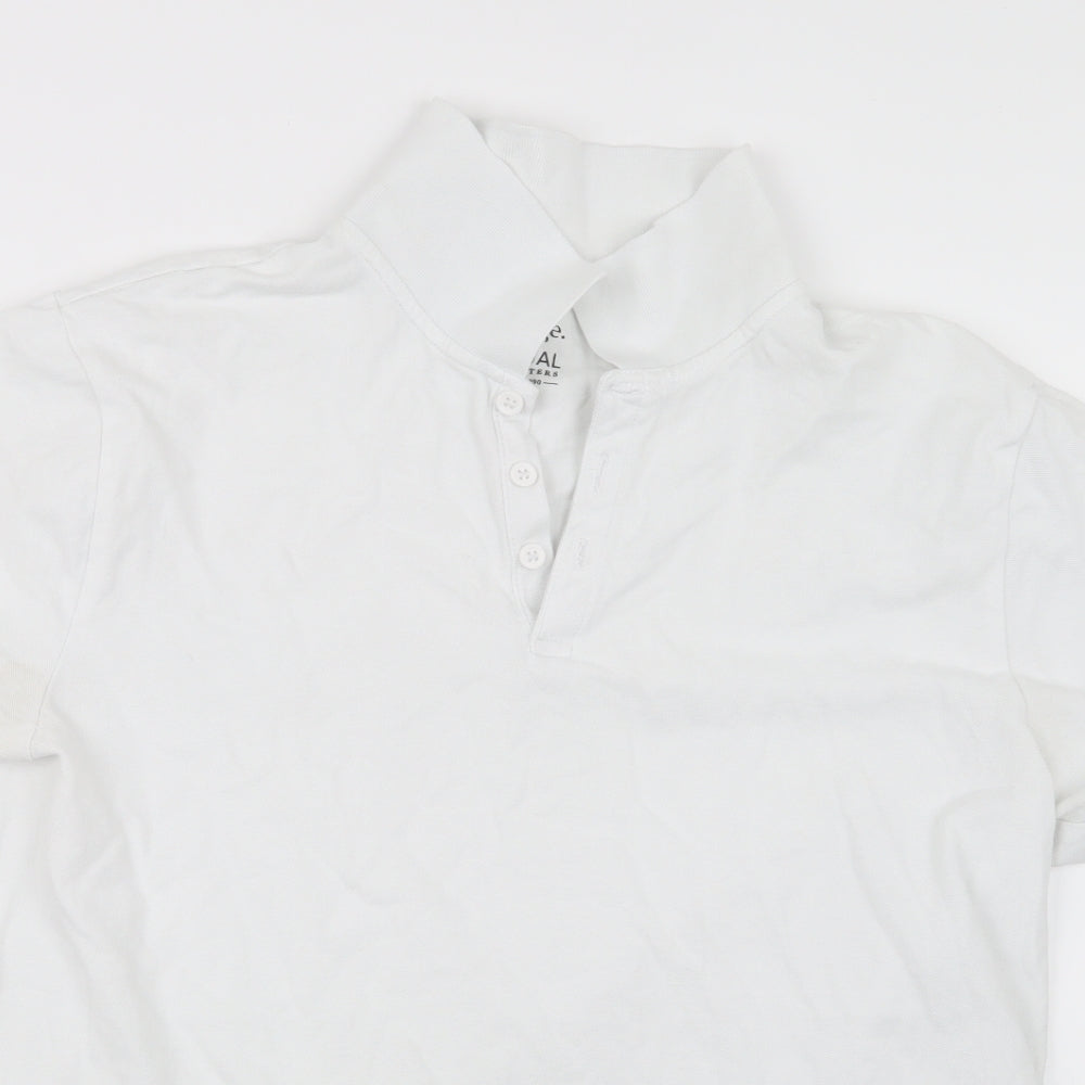 George Mens White    Polo Size L