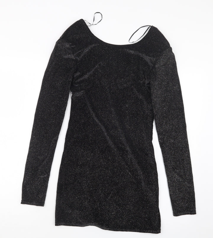 Topshop Womens Black   T-Shirt Dress  Size 10