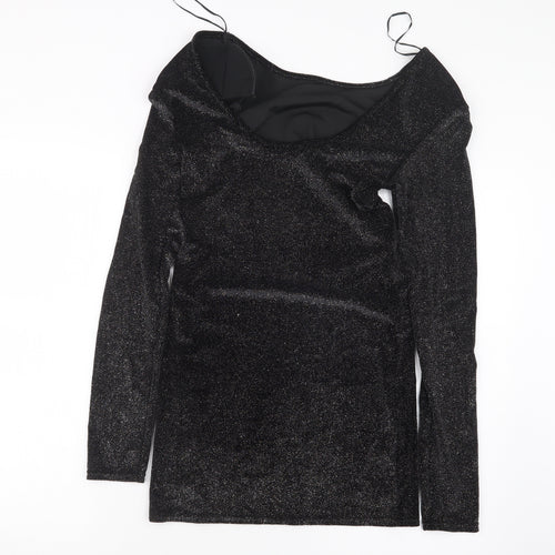 Topshop Womens Black   T-Shirt Dress  Size 10