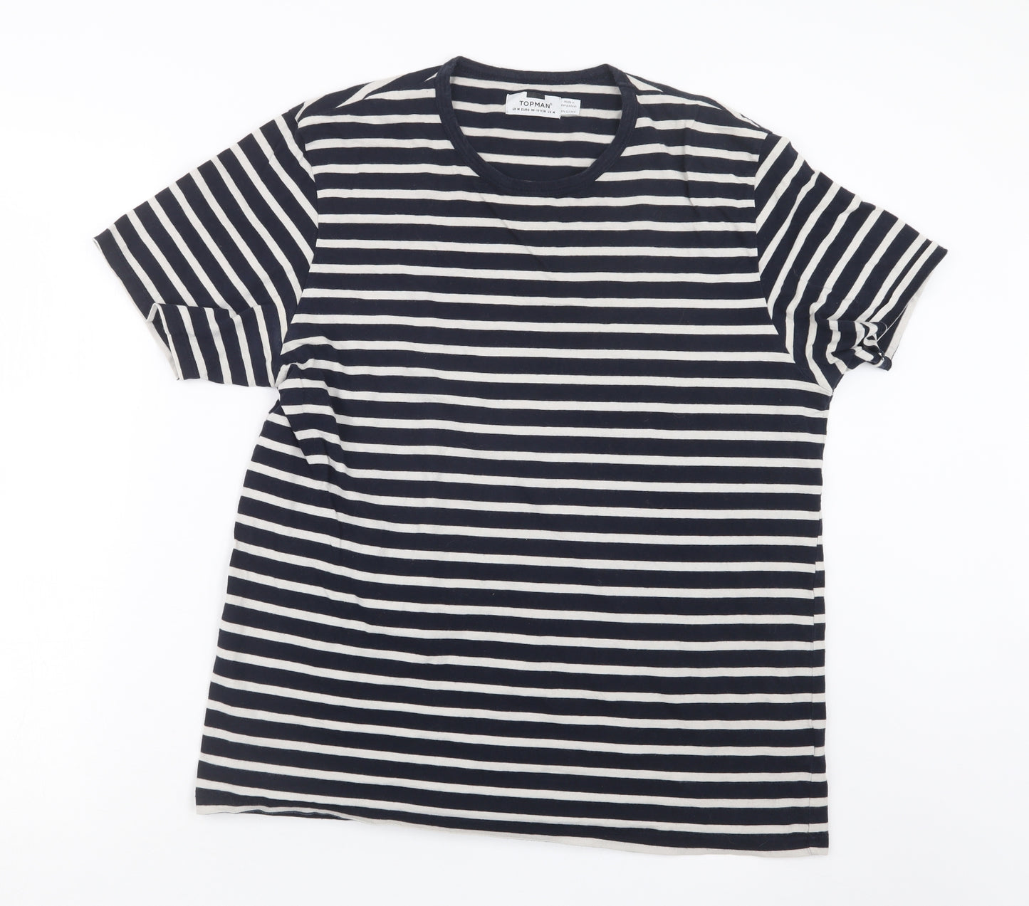 Topman Mens White Spotted  Basic T-Shirt Size M