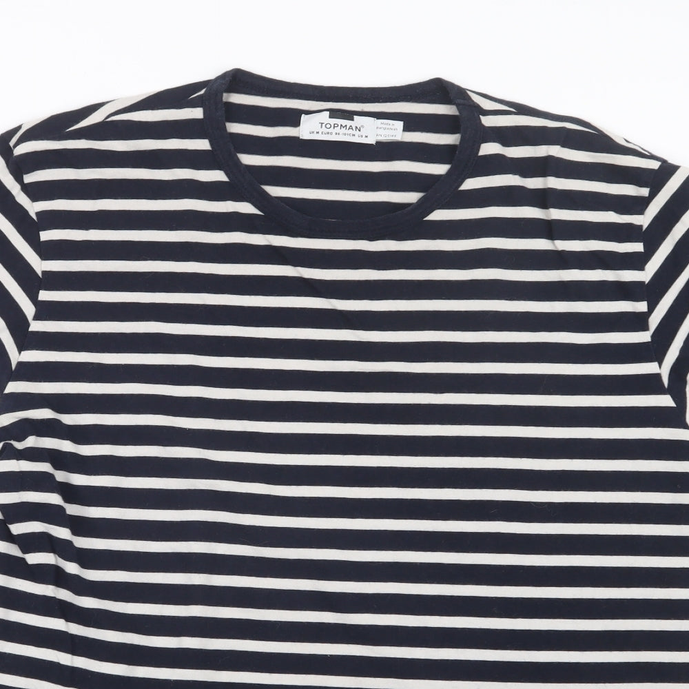 Topman Mens White Spotted  Basic T-Shirt Size M