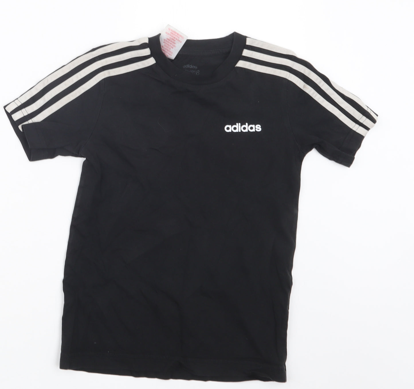 adidas Boys Black   Basic T-Shirt Size 7-8 Years