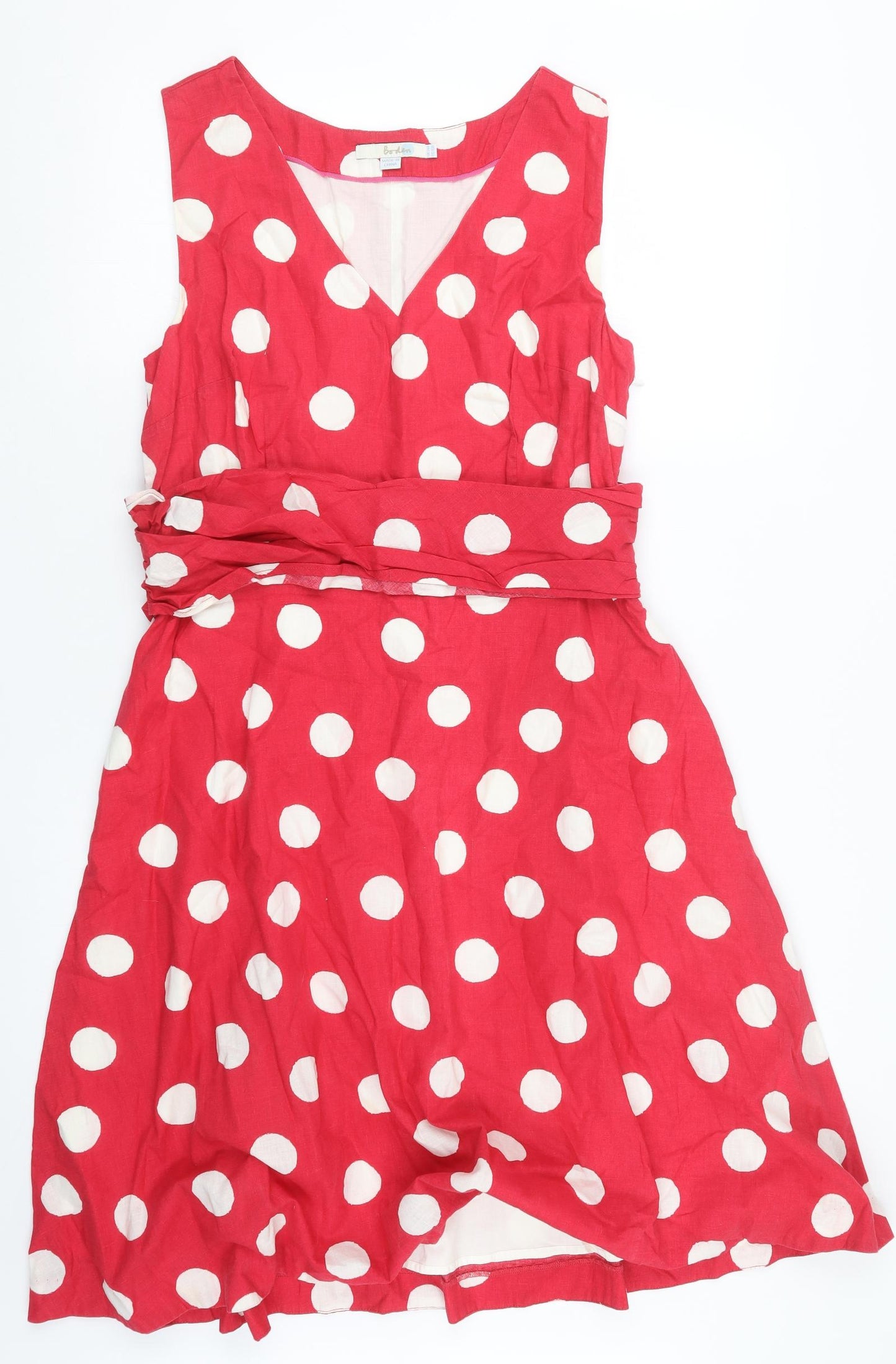 Boden Womens Pink Polka Dot  A-Line  Size 14