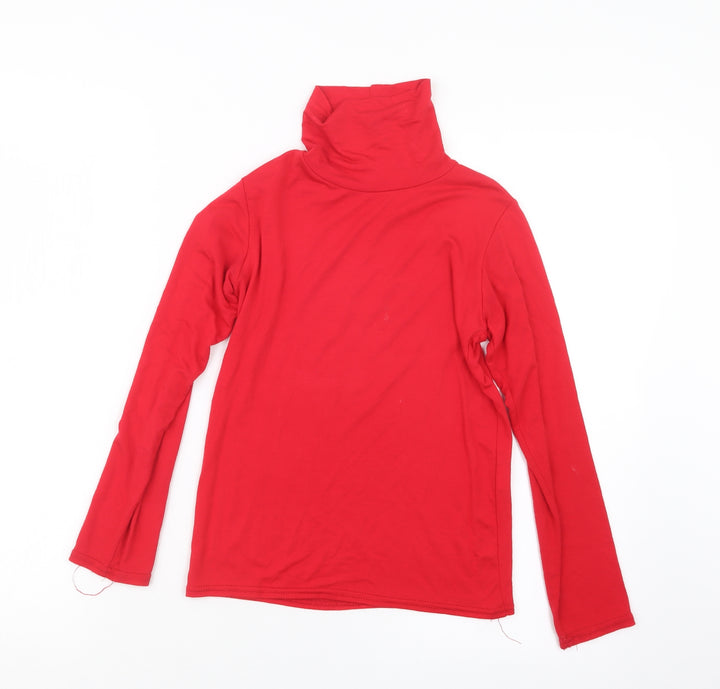 Panzy Girls Red Basic T-Shirt Size 9-10 Years