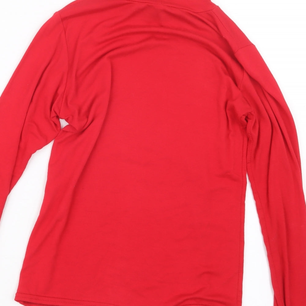 Panzy Girls Red   Basic T-Shirt Size 9-10 Years