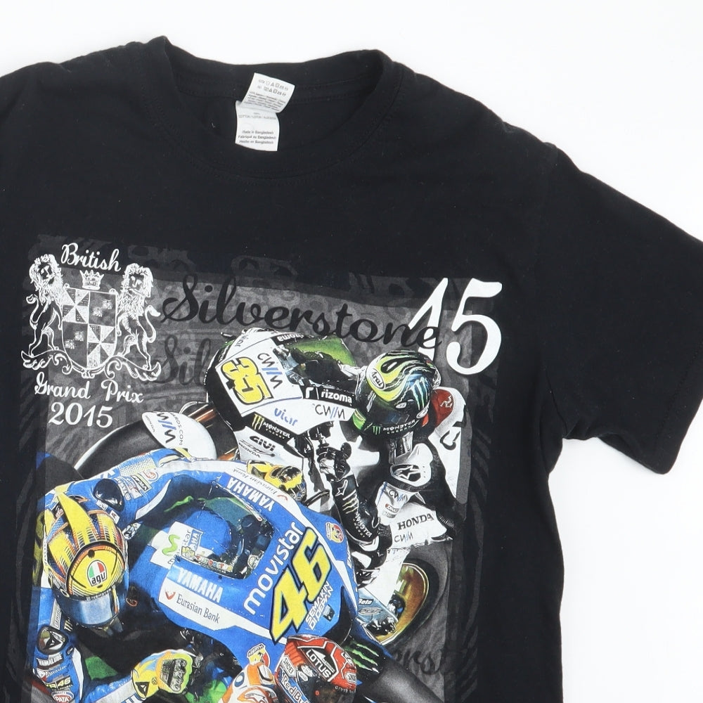 Gildan Mens Black    T-Shirt Size S