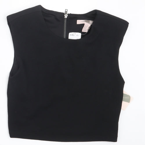 FOREVER 21 Womens Black   Cropped T-Shirt Size XS