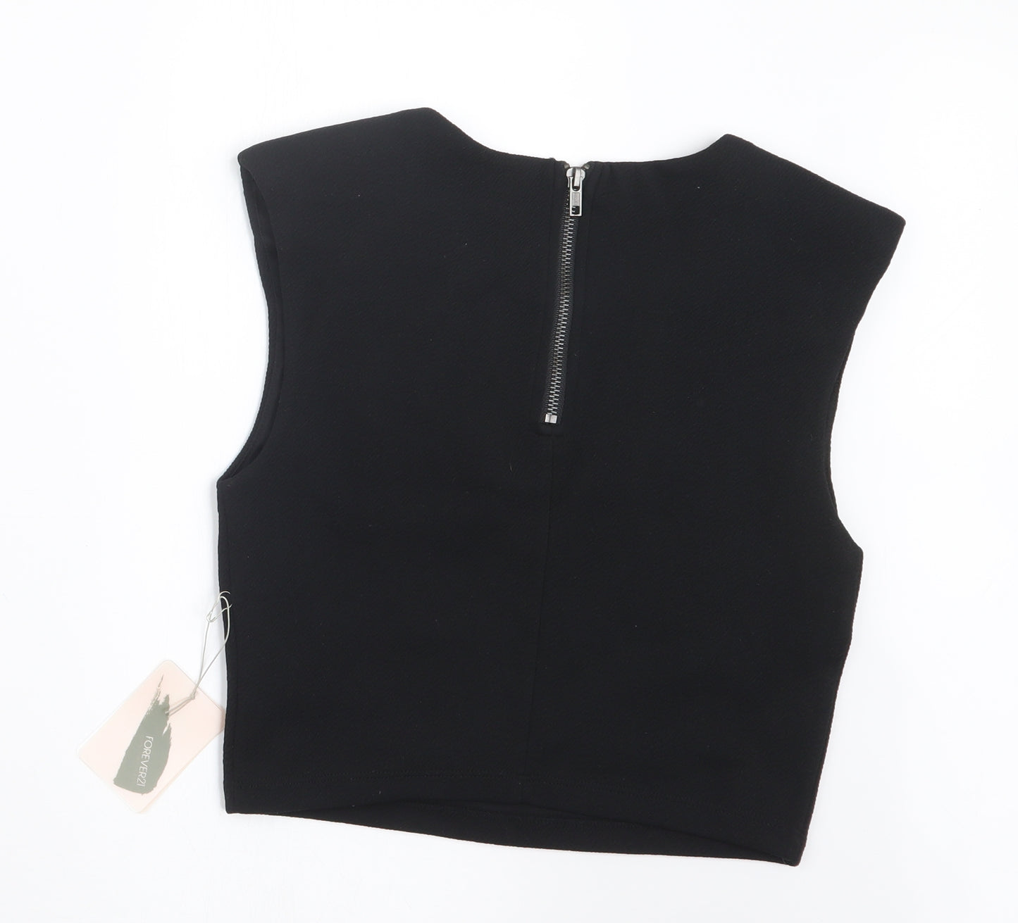 FOREVER 21 Womens Black   Cropped T-Shirt Size XS