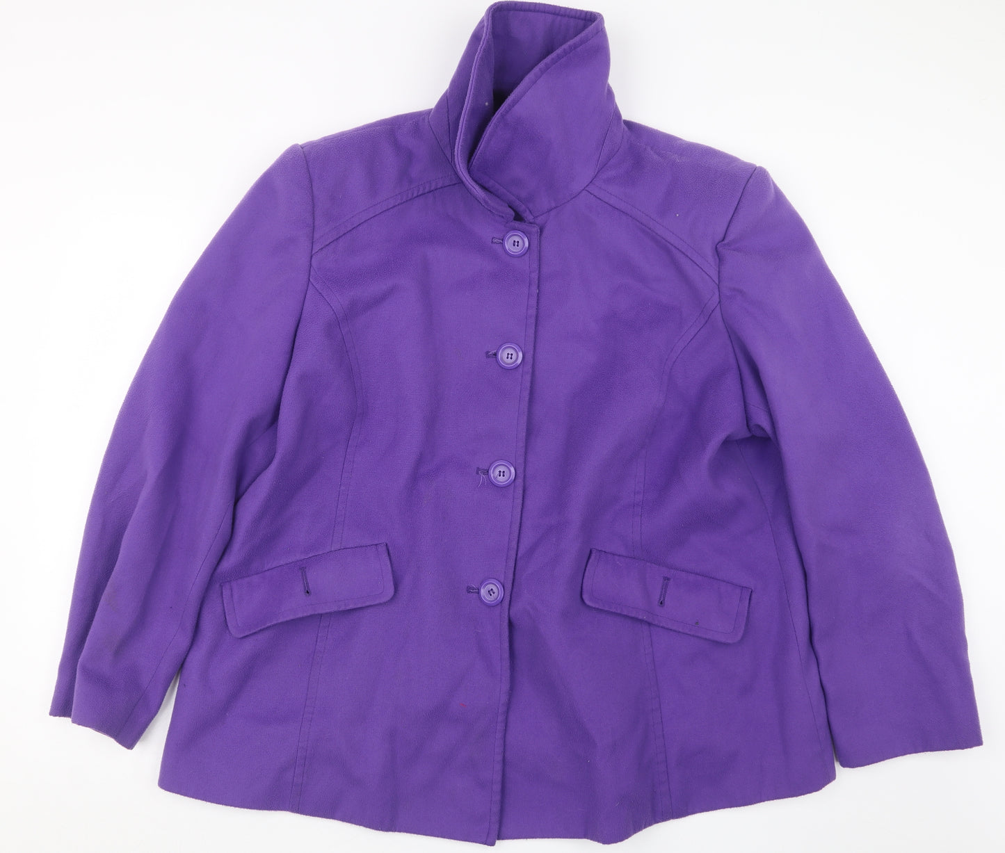 Damart Womens Purple   Pea Coat Coat Size 26