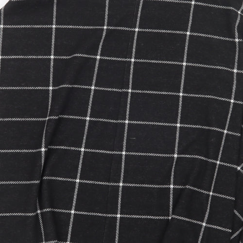Marks and Spencer Womens Black Check  A-Line Skirt Size 14