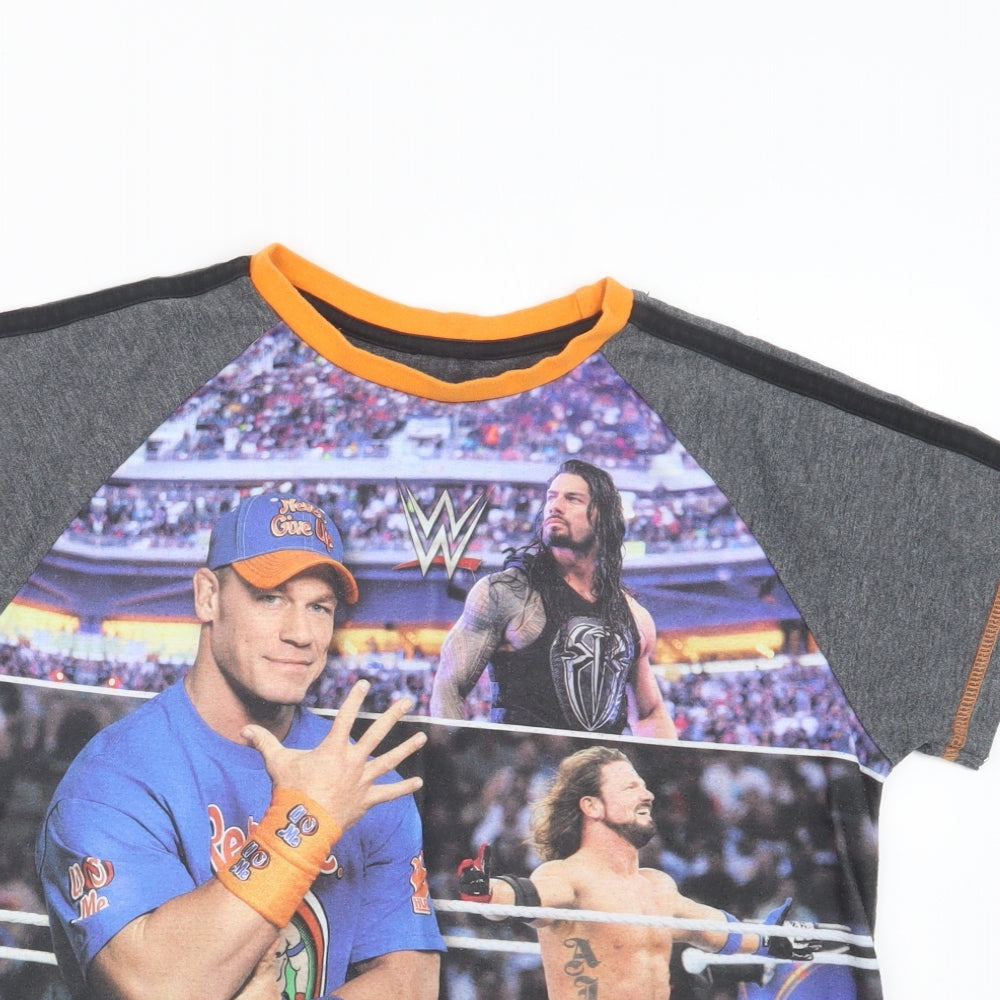 George Boys Grey Geometric   Pyjama Set Size 10-11 Years  - WWE
