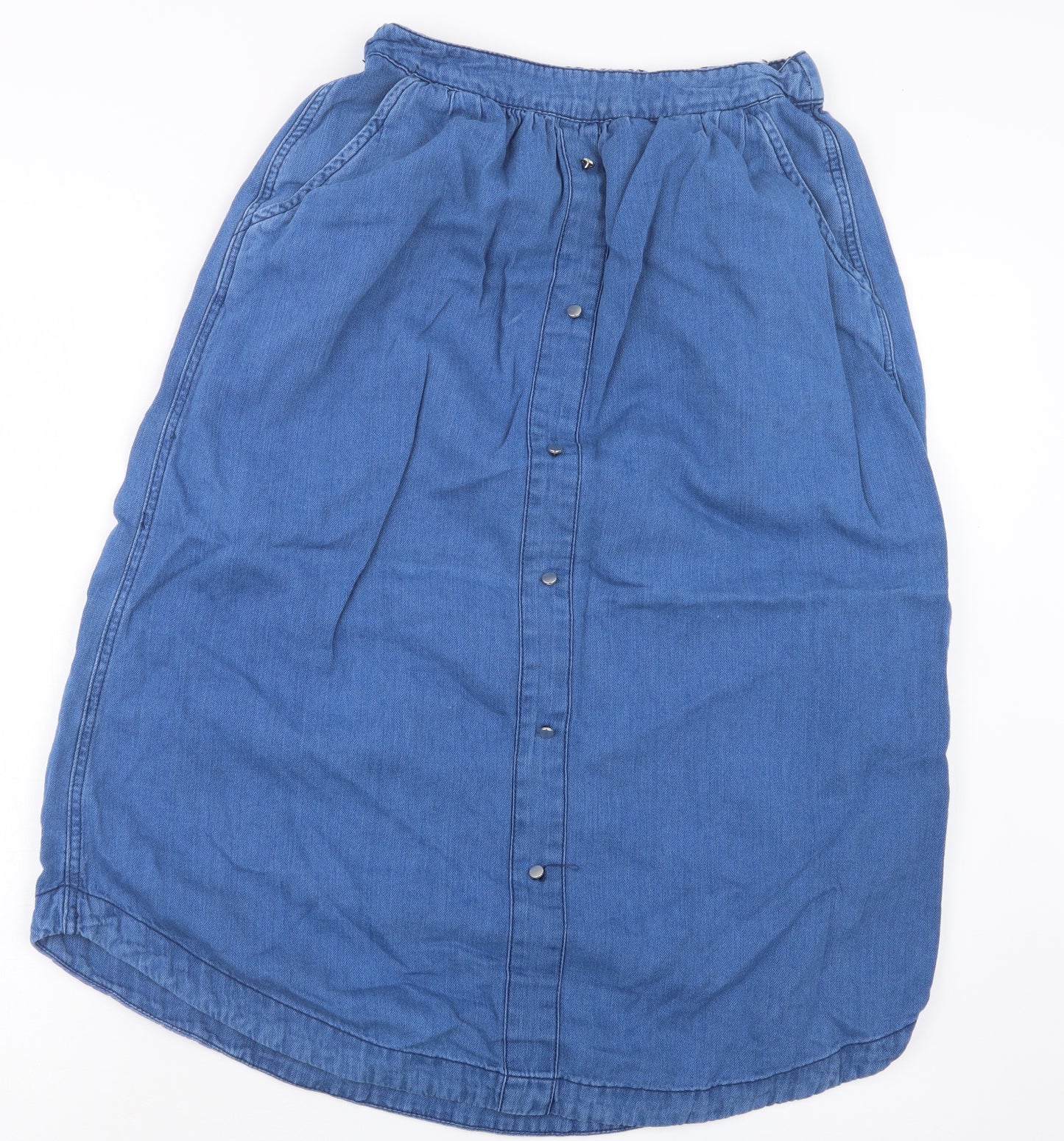 Very Womens Blue  Denim A-Line Skirt Size 8