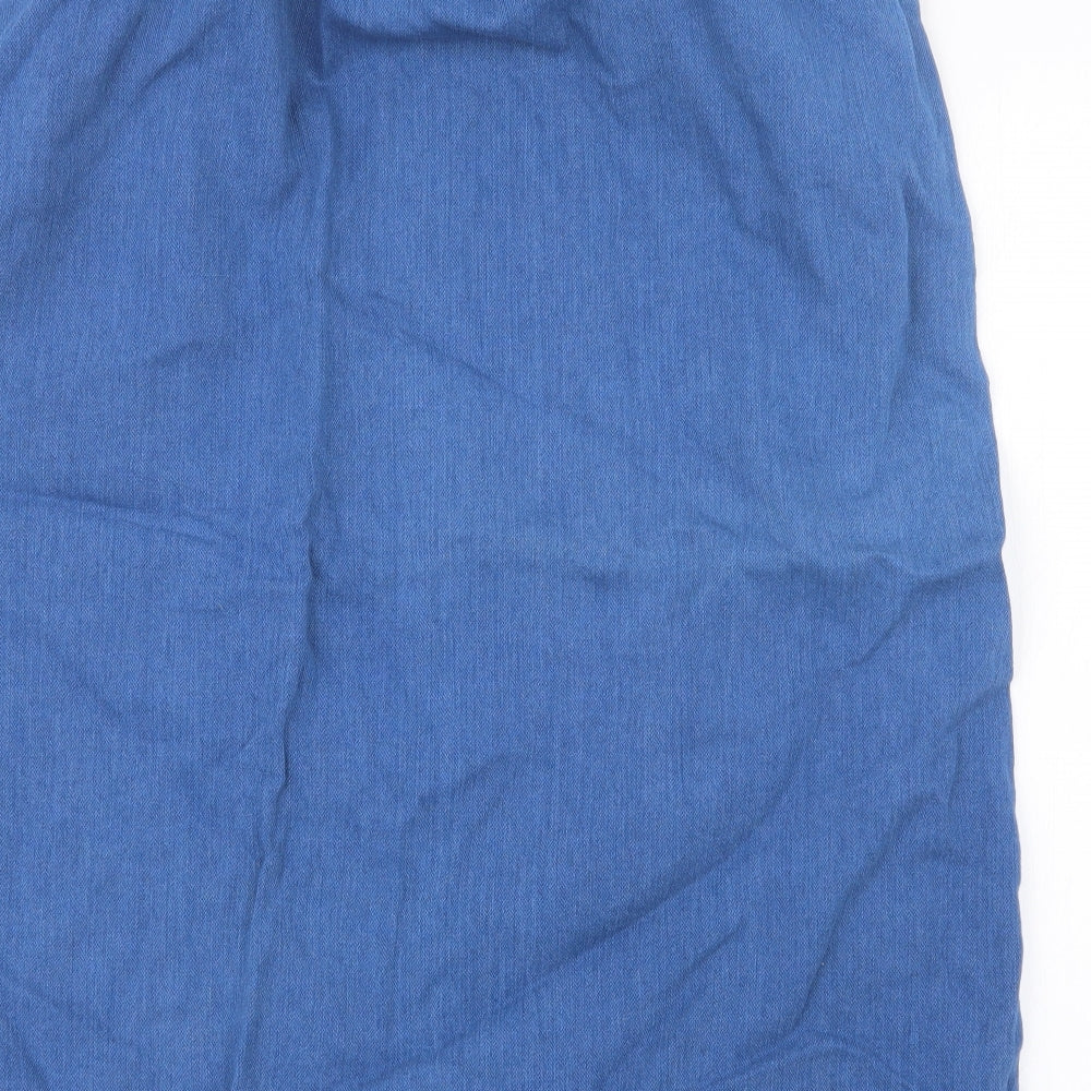 Very Womens Blue  Denim A-Line Skirt Size 8