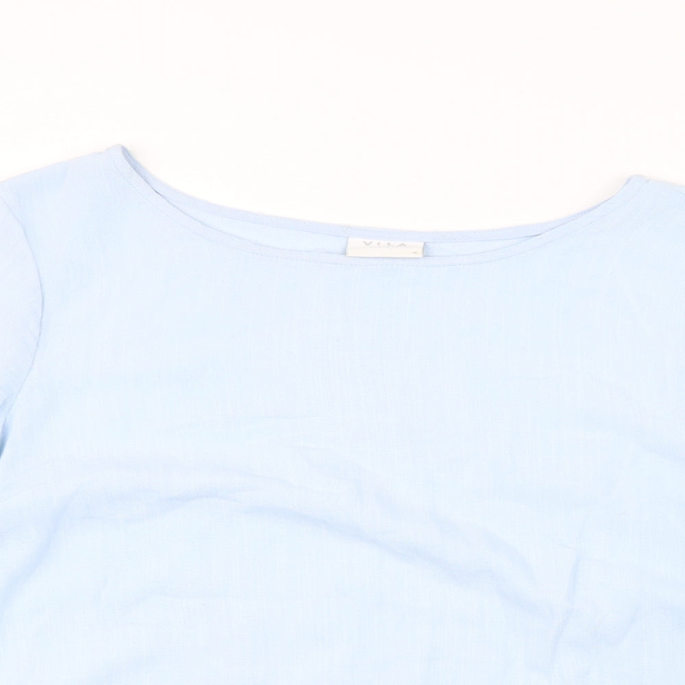 VILA Womens Blue   Basic Blouse Size M